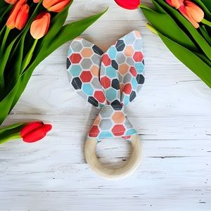Bunny Ear Teether for sensory play and teething relief